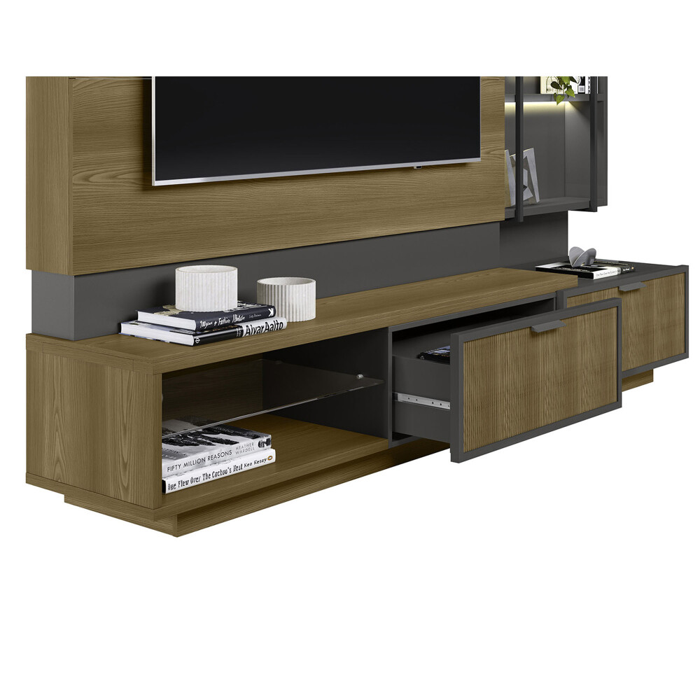 MUEBLE PARA TV MDF-Y-MDP MARRON MACEIO ALMENDRA