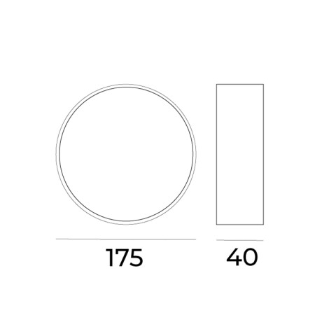 Plafón LED redondo blanco IP20 24W 3000K Ø175mm AO1140