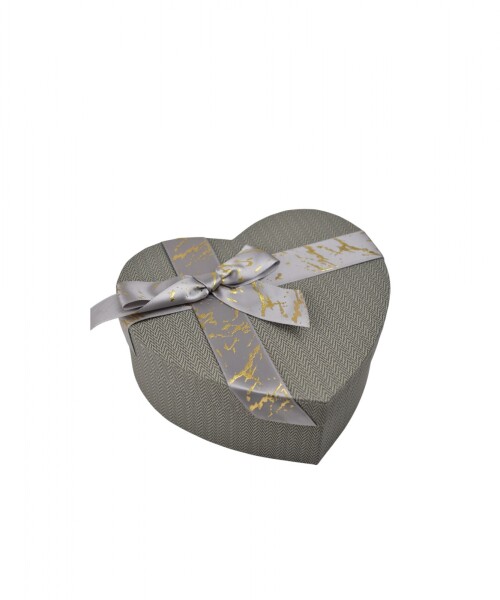 Caja Rigida Corazon 18 cm GRIS