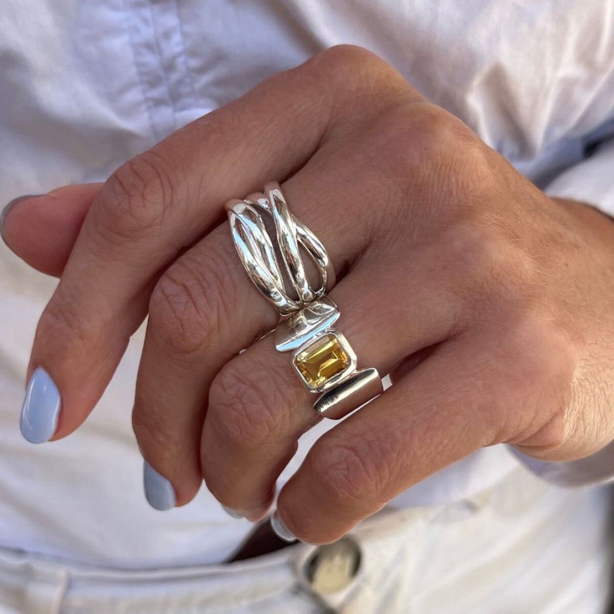 Anillo London Citrino - Plata 925 