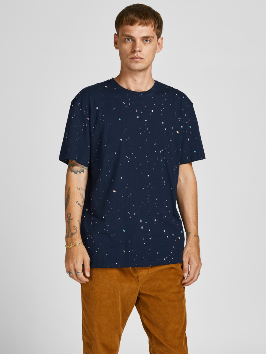 Camiseta Terrazzo - Estampada - Navy Blazer 