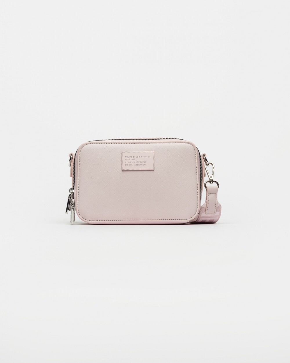 Bandolera New Penny en efecto cuero zaffiano Rosa