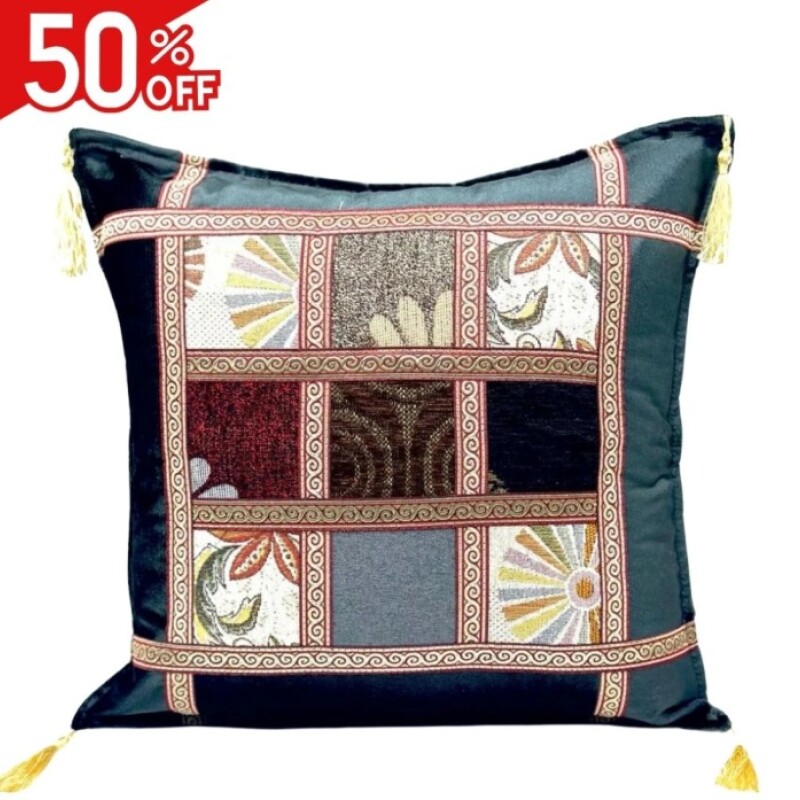 FUNDAS SALE Funda almohadón Patchwork negro