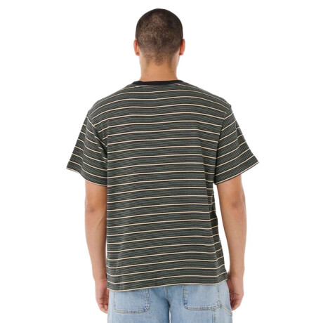 Remera Rip Curl Search Stripe Tee Negro