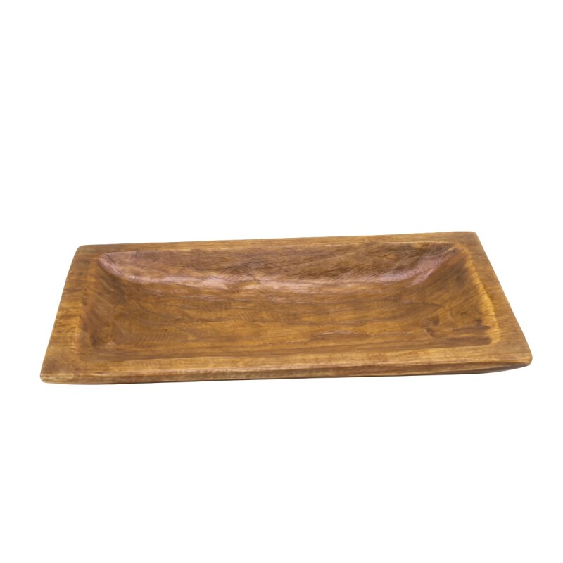 BANDEJA MADERA BEIGE 37X17CM Unica
