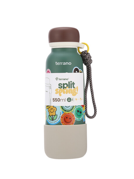 Botella Térmica Infantil Split Spring 550mL. Verde