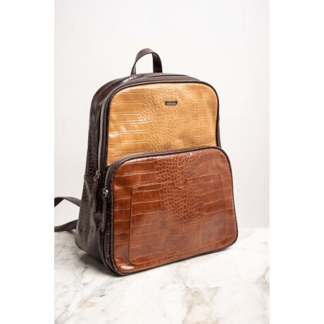 Mochila Maxi Combinada Marrón