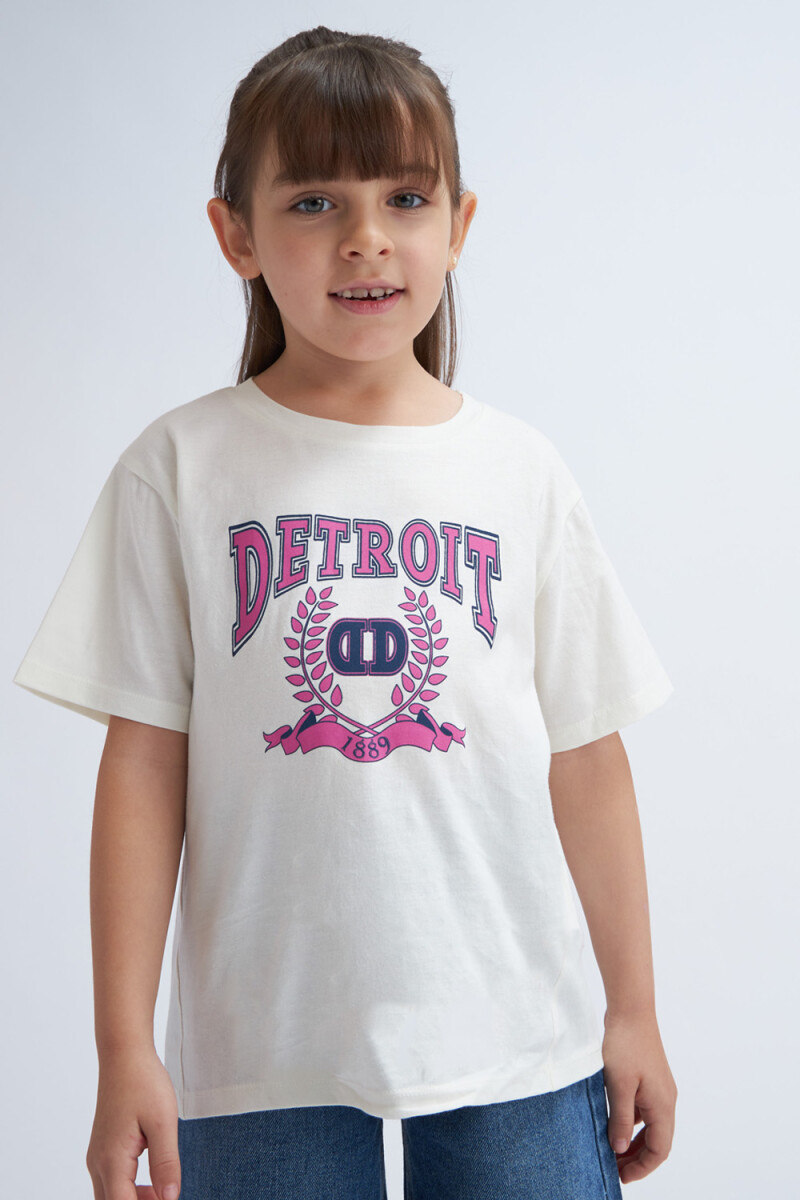 Camiseta manga corta Detroit- Crudo