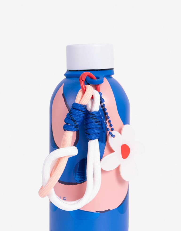 Artículos cocina Botella Térmica Estampada Con Strap Y Charms Pop! - Combinacion Tricolor