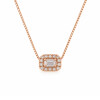 Colgante Jimena V. de Oro Rosa 18k con Brillantes Colgante Jimena V. de Oro Rosa 18k con Brillantes