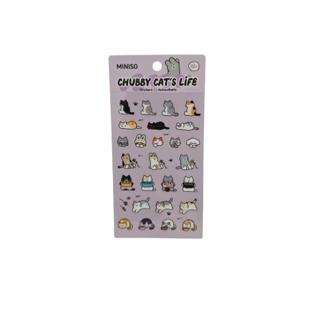 Stickers gatito violeta