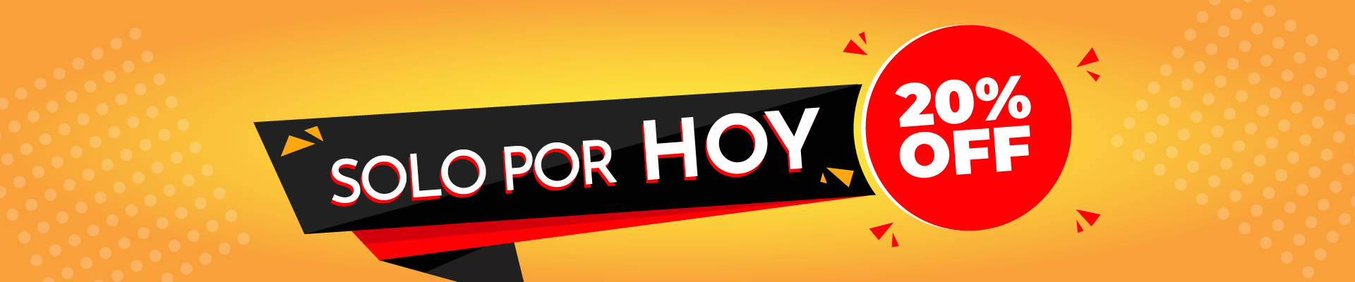 Solo por HOY 20% OFF