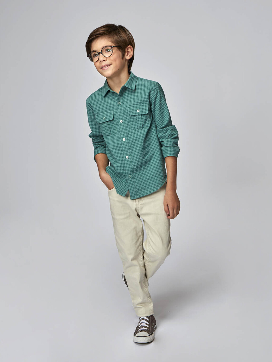 Camisa De Cuadro Vichy Verde
