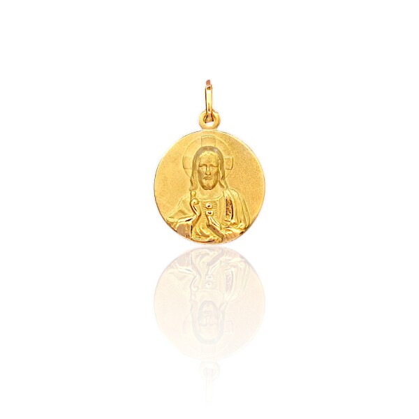 Dije Sagrado Corazón-Oro bajo-Sin piedra-CP8627 sinpiedra