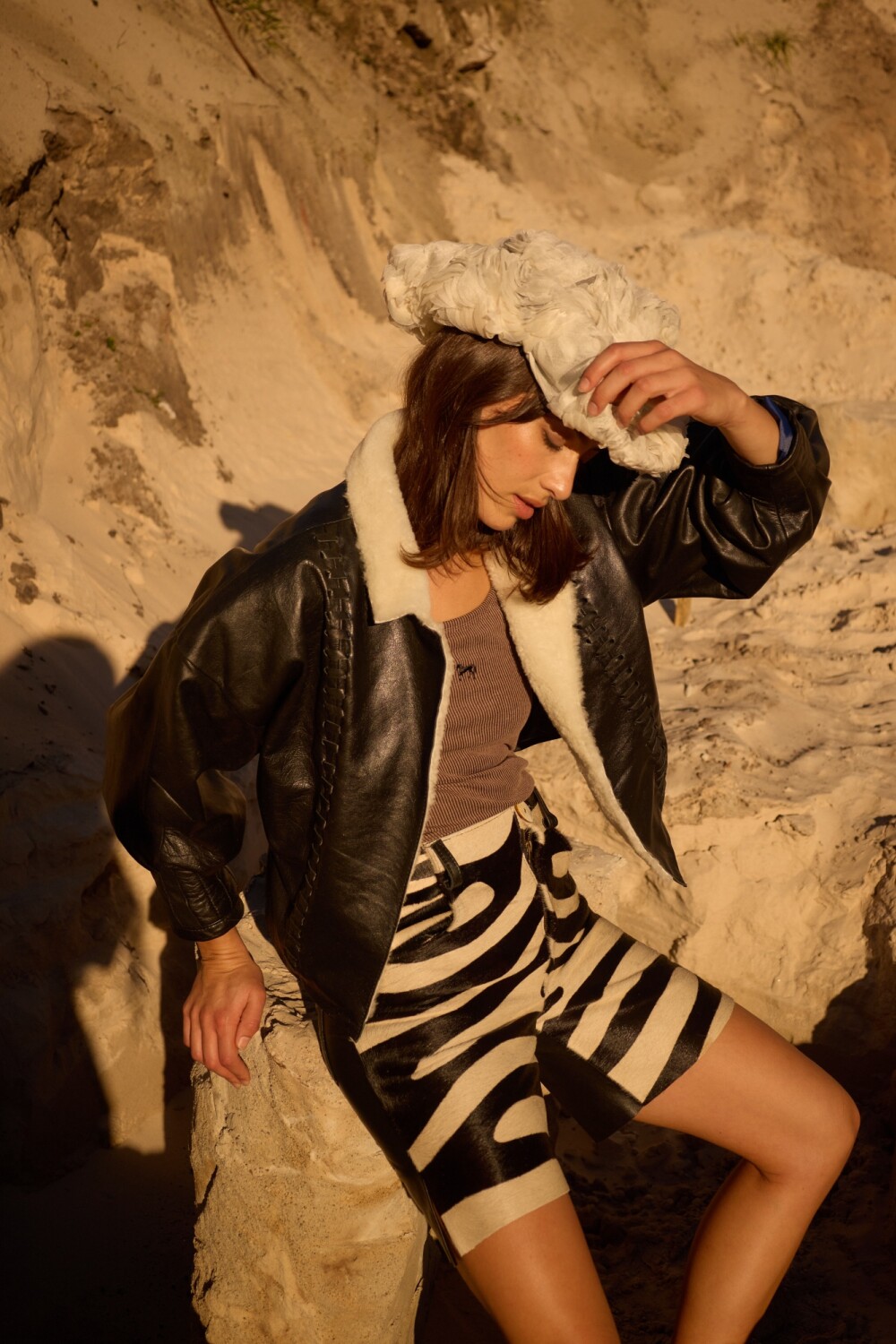 Campera Furor Negro / Crudo