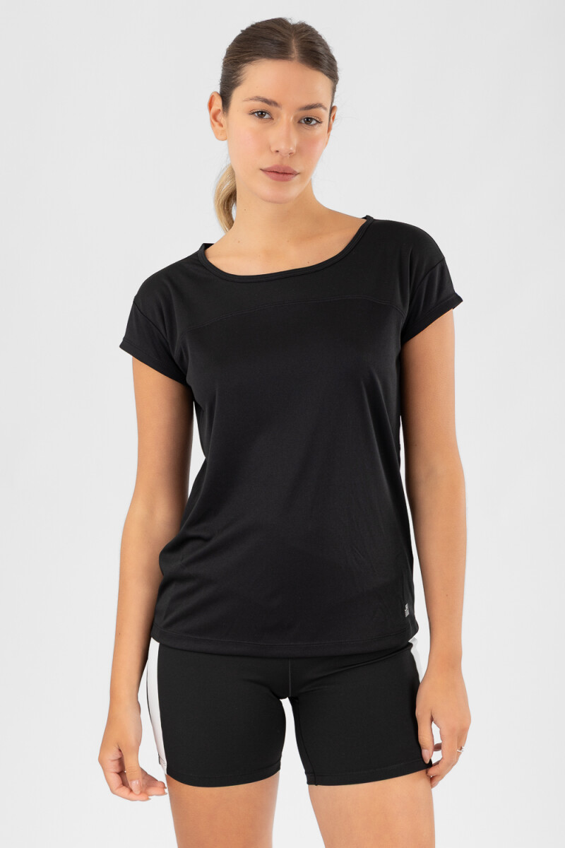T-shirt piuma Negro