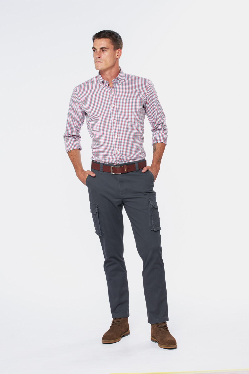 PANTALÓN CARGO Gris Oscuro