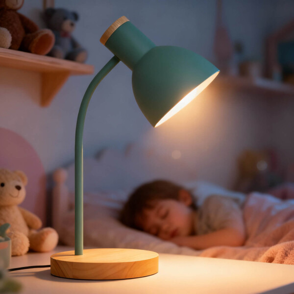 Lampara De Escritorio Velador Portatil Nordica Metal Madera Lectura IMBACK Color Verde Lampara De Escritorio Velador Portatil Nordica Metal Madera Lectura IMBACK Color Verde