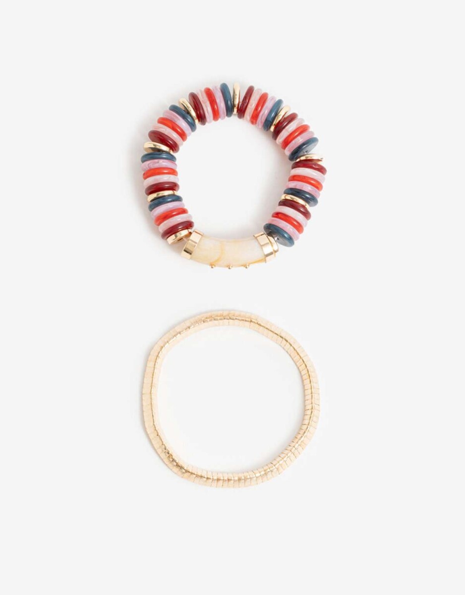 Pulseras Set Beads - Dorado 