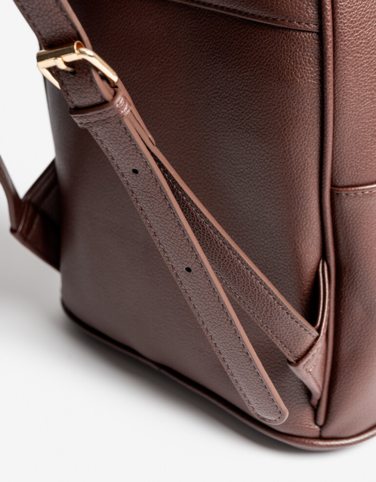 Mochilas Urbanas Basicos Mochila Tramada Chocolate - Marron Chocolate