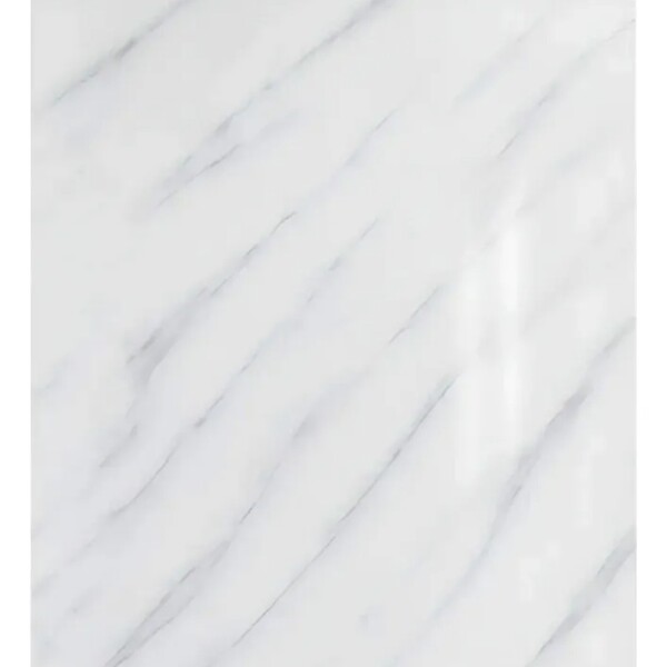 Placa PVC Símil Mármol 3mm Con Detalle Área Útil 2,20×1,22m Blanco Veteado