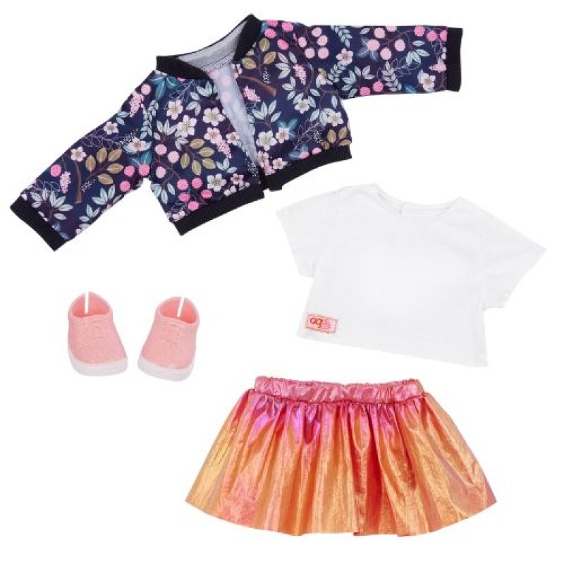 SET ROPA - CAMPERA FLOREADA Y POLLERA Set Ropa - Campera Floreada Y Pollera