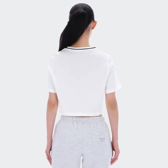 Remera Reebok Blakely Crew Neck Cropped Ss Tee Blanco
