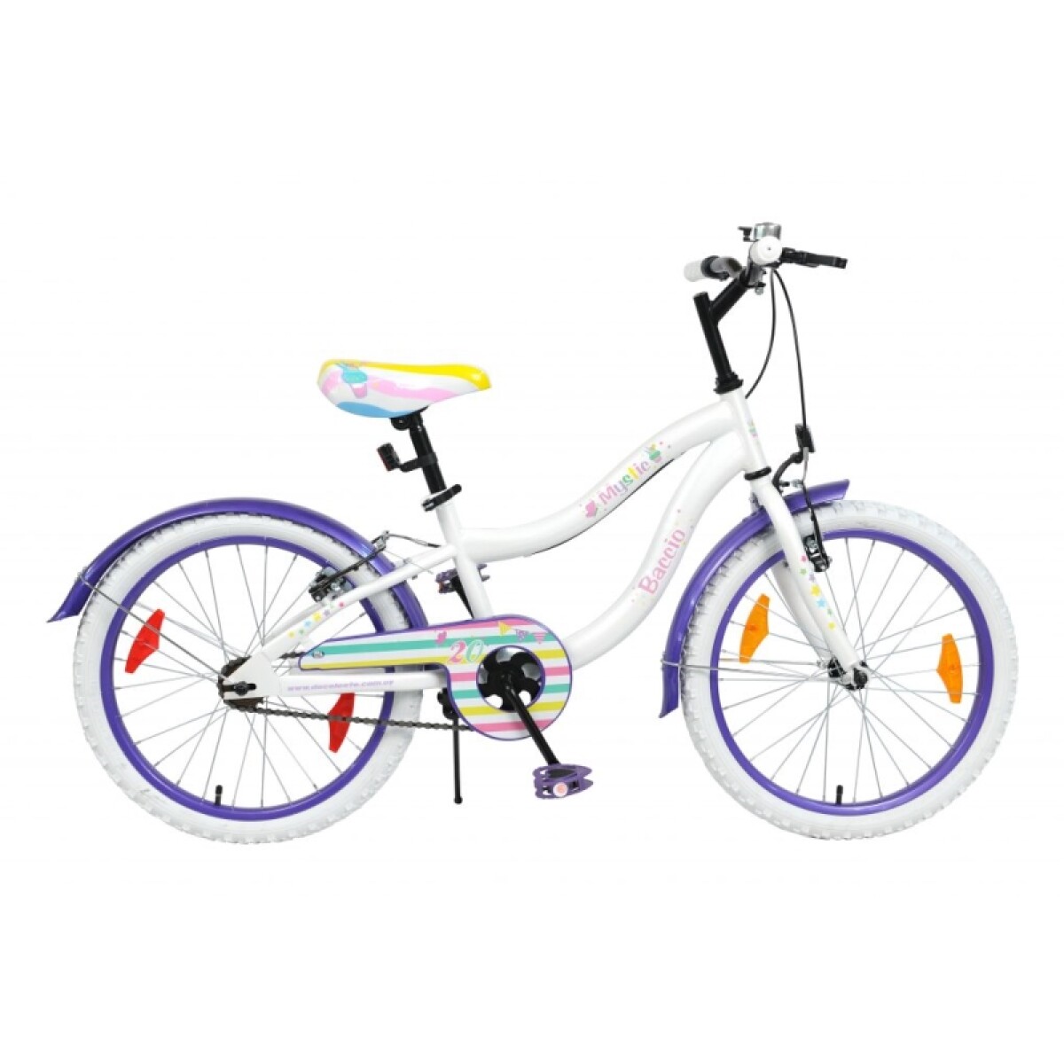 Bicicleta Baccio R.20 Niña Mystic (std) - Blanco/violeta 