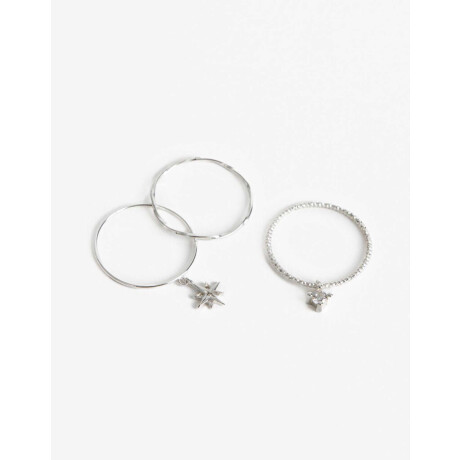 Set De Anillos De Plata 925 Plateado
