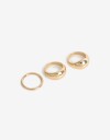 Sets Anillos Strass Anillo Set Metal - Dorado