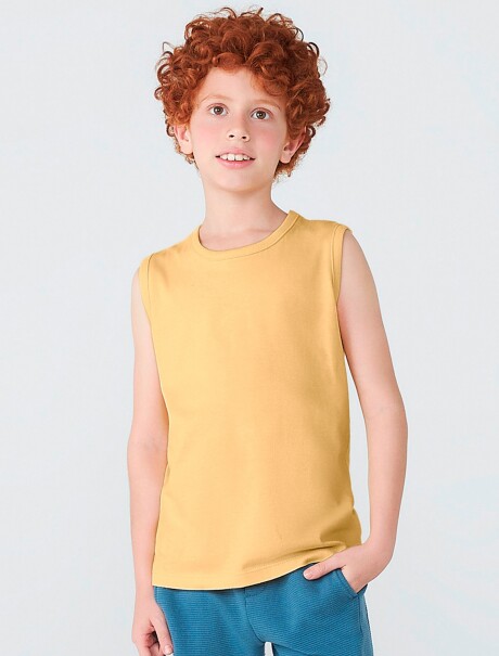 MUSCULOSA BÁSICA INFANTIL REGULAR AMARILLO