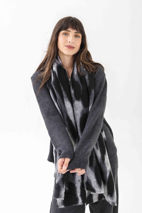Bufanda Leo Print Gris