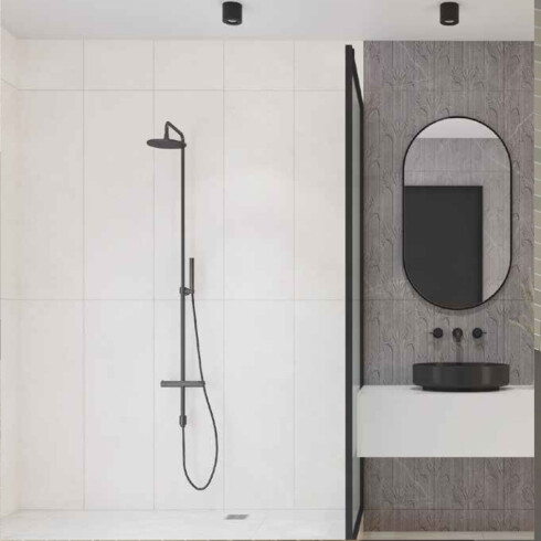 CERAMICA REVESTIMIENTO RECTANGULAR MATE BLANCO PIEDRA 40X120 GAMAS DE BLANCO