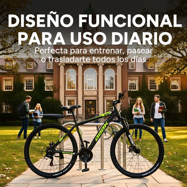 Bicicleta Jook Montaña Rod 29 Freno Disco 21 Velocid Shimano Color Negro Verde