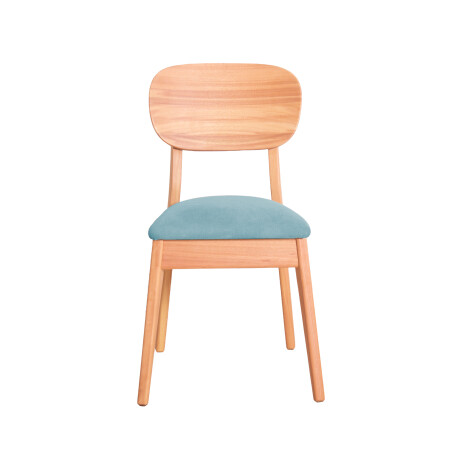SILLA DE COMEDOR MADERA-Y-TELA CELESTE HUGO