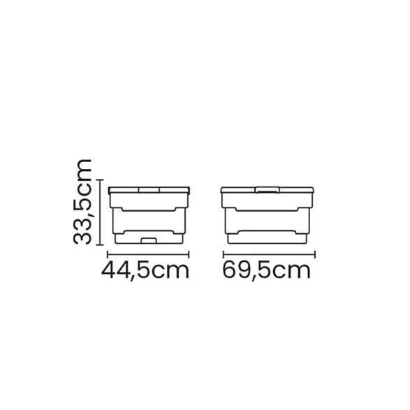 Caja organizadora en ppl ahumado 60 litros TD0159