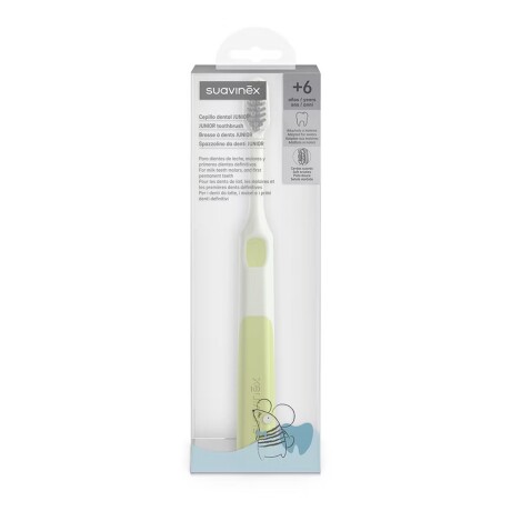 Cepillo Dental Junior +6A Suave Tapa Higiénica Verde