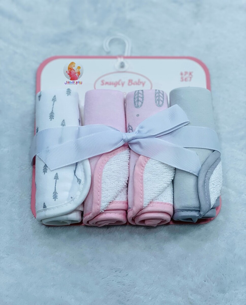 Babitas SNUGLE pack x4 toalla - rosa 