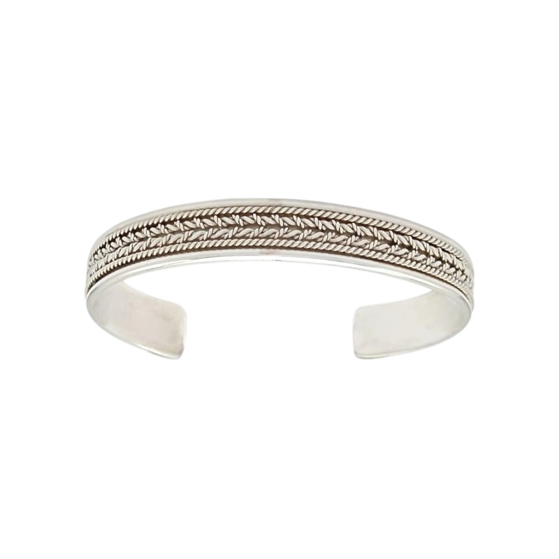 Brazalete trenzado con borde-Plata 925-Sin Piedra-BR3040 sinpiedra