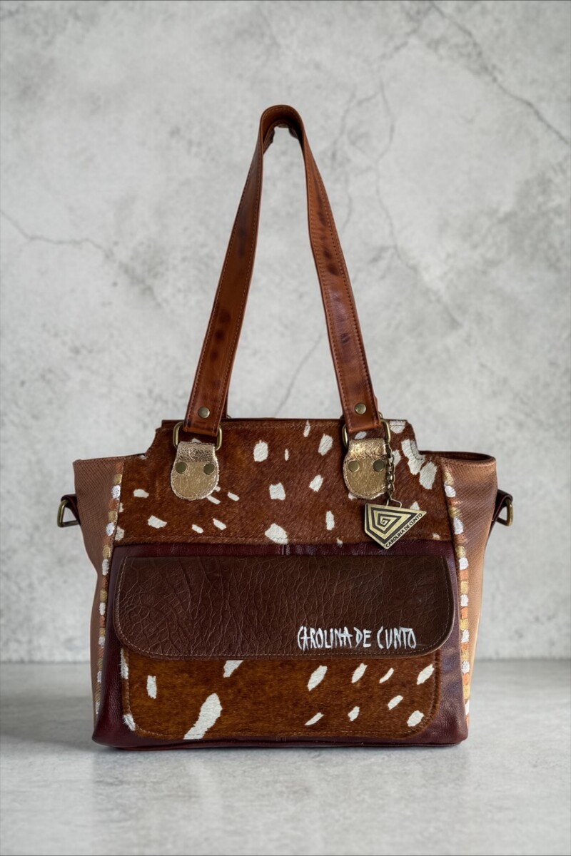 Cartera LIRA Linea Dubai Marrón Con Print 