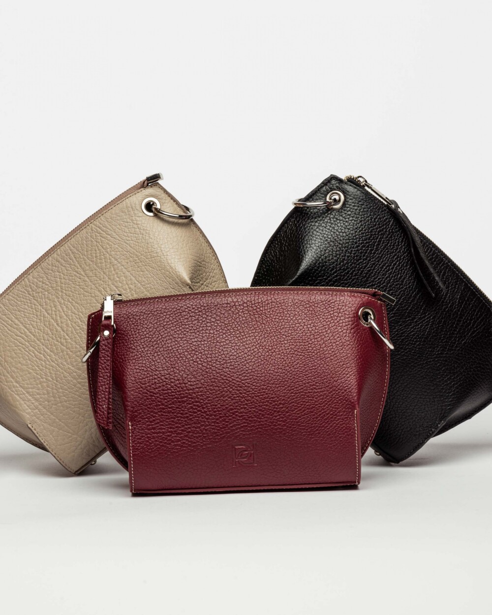 Bandolera Sauvage En Cuero Graneado Bordeaux
