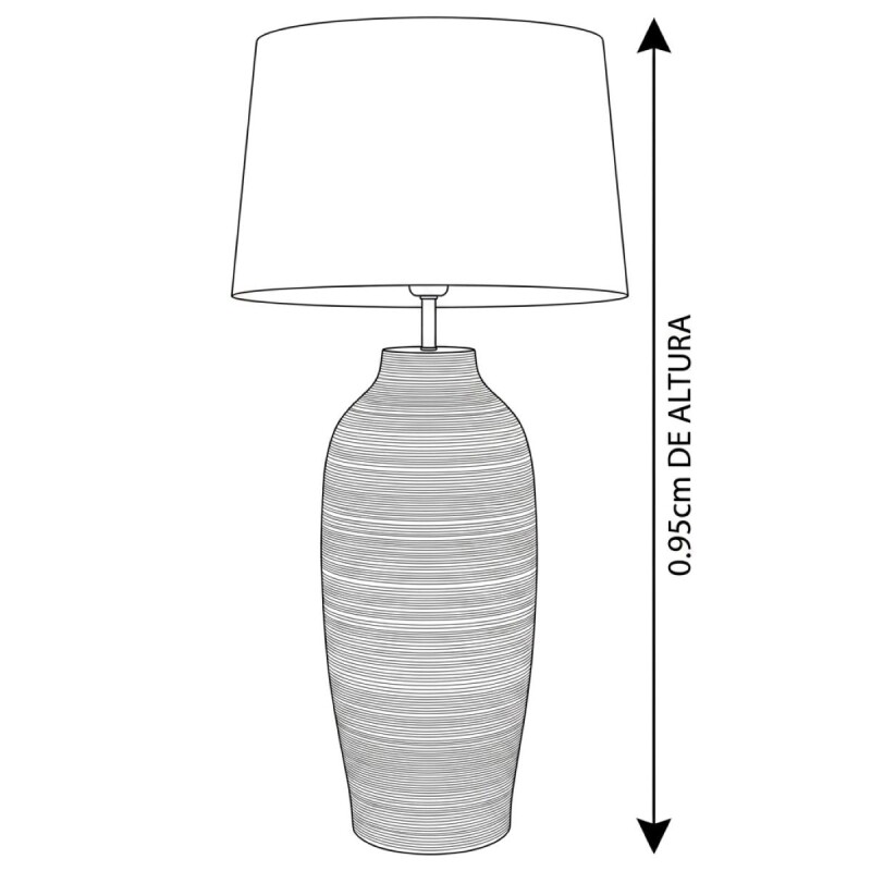LAMPARA GRIS/COMB P/MESA 45X97CM Unica