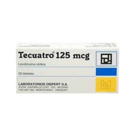 Tecuatro 125 mcg 20 tabletas Tecuatro 125 mcg 20 tabletas