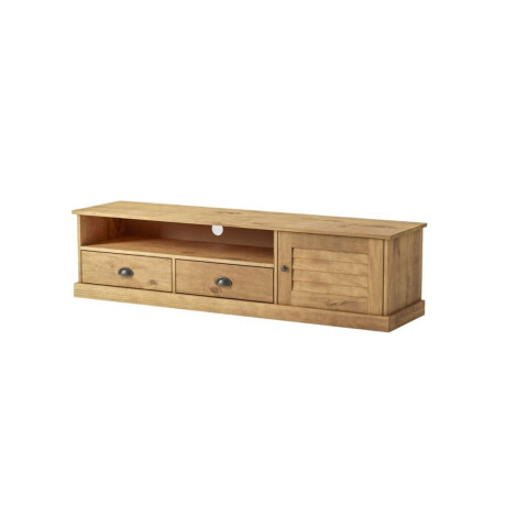 Rack de TV 1 Puerta 2 Cajones Li­nea Valenciana Natural