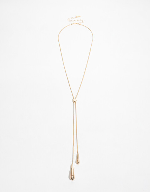 Collares Largos Metal Collar En Y - Dorado