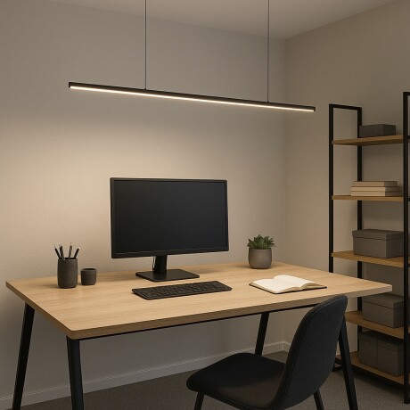 Colgante Led lineal negro 20W Dimerizable Colgante Led lineal negro 20W Dimerizable