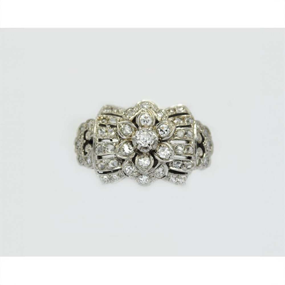 Anillo Oro Blanco 18K Y Brillantes Anillo Oro Blanco 18K Y Brillantes