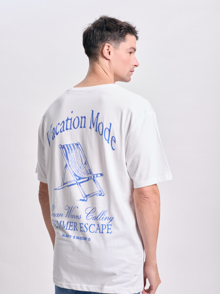 Remera oversize Vacation Blanco