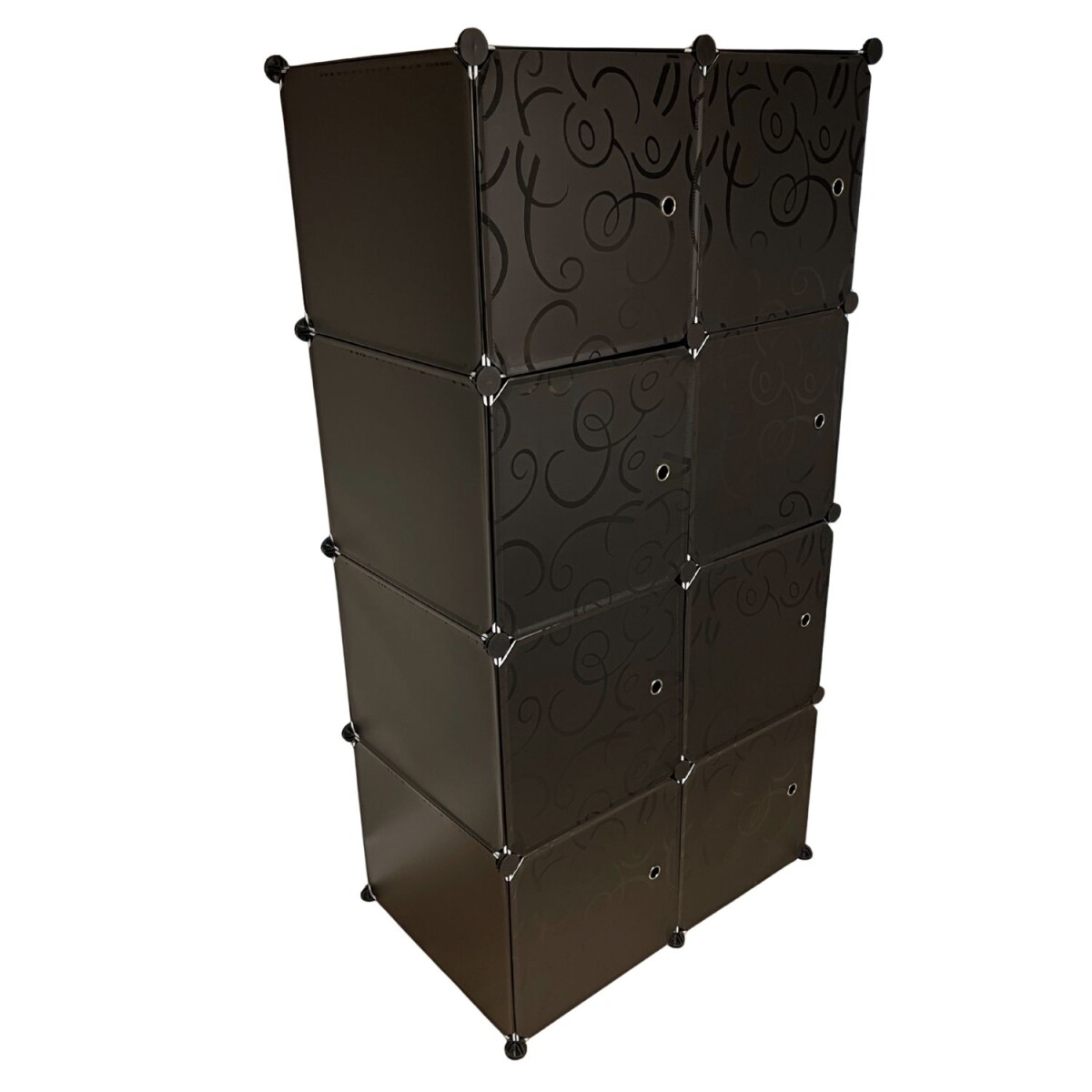 Armario Plastico Lumax 8 Compartimentos Desmontable - Negro 