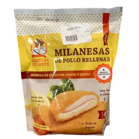 Milanesas de Pollo Rellenas de Jamón y Queso La Abuela x650Grs Milanesas de Pollo Rellenas de Jamón y Queso La Abuela x650Grs